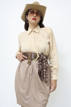 Saia 100% couro bege COLOURS VALDDAC - loja online