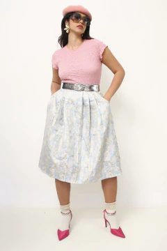 Cinto malha metal fivela concha - Capichó Brechó