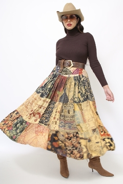 Imagem do Saia midi estampas ampla