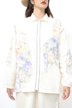 Jaqueta poliamida flores vintage na internet