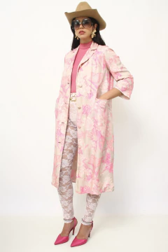 Roupão rosa estampado flores - comprar online