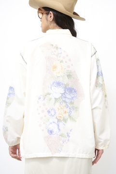 Jaqueta poliamida flores vintage - comprar online