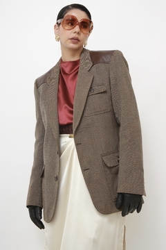 Blazer YVES SAINT LAURENT rec couro - loja online