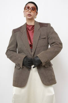 Blazer YVES SAINT LAURENT rec couro - Capichó Brechó