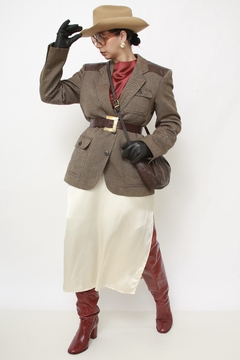 Blazer YVES SAINT LAURENT rec couro