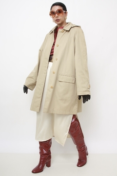 Trench Coat bege classico com capuz LONDON FOG na internet