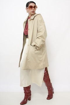 Trench Coat bege classico com capuz LONDON FOG