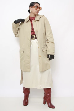 Trench Coat bege classico com capuz LONDON FOG - comprar online