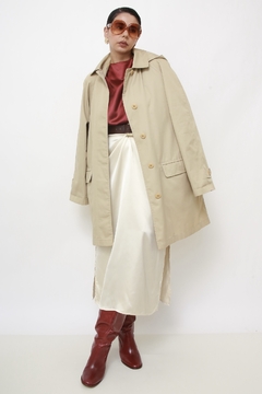 Trench Coat bege classico com capuz LONDON FOG na internet