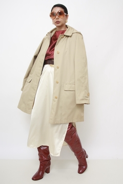 Trench Coat bege classico com capuz LONDON FOG na internet