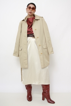 Trench Coat bege classico com capuz LONDON FOG na internet