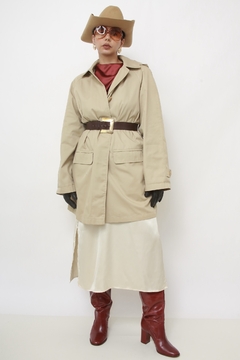 Trench Coat bege classico com capuz LONDON FOG na internet