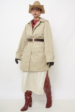 Trench Coat bege classico com capuz LONDON FOG