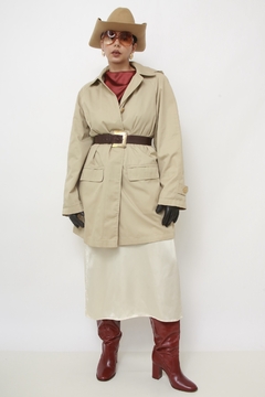 Trench Coat bege classico com capuz LONDON FOG - comprar online