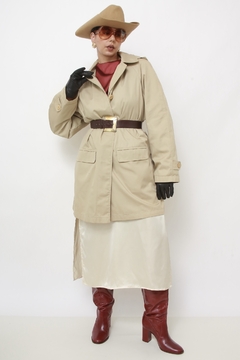 Trench Coat bege classico com capuz LONDON FOG