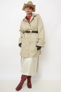 Trench Coat bege classico com capuz LONDON FOG - comprar online