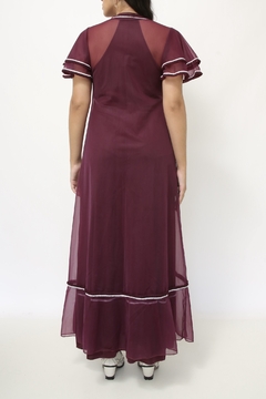Conjunto ROBE + CAMISOLA roxo vintage babados - comprar online