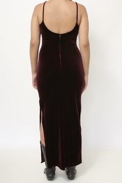 Vestido + Casaqueto veludo molhado vinho - loja online