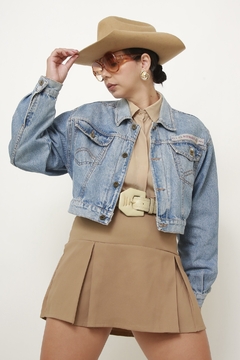 Jaqueta cropped jeans classica - loja online