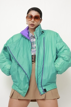 Jaqueta DUFOUR verde bomber na internet