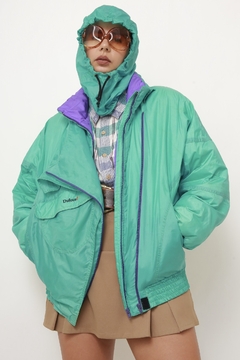 Jaqueta DUFOUR verde bomber na internet