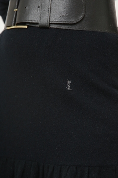 Vestido preto YSL em lã vintage - comprar online