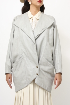 Jaqueta 80´s azul ombreira - comprar online