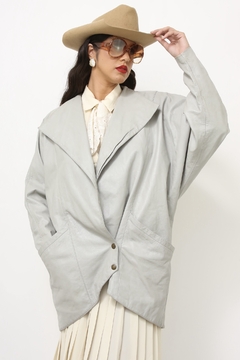 Jaqueta 80´s azul ombreira - loja online