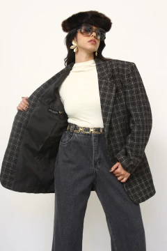 Blazer xadrez cinza GLENMORE - Capichó Brechó