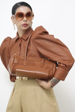 Imagem do Bolsa caramelo couro vintage SMART BAG
