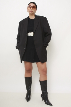 Blazer listras marinho 100 % lã