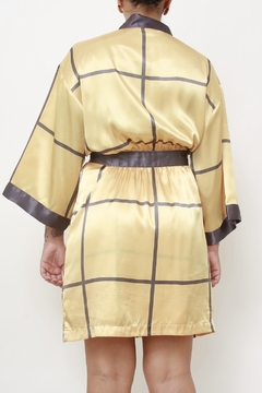 Kimono + Vestido xadrez poliester - comprar online