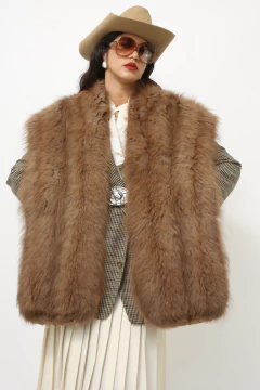 Estola pele marrom vintage - comprar online