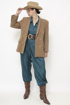 Blazer xadrez marrom classico - loja online