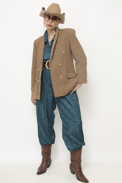 Blazer xadrez marrom classico - comprar online