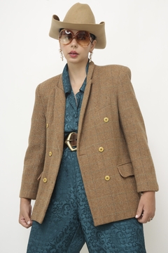 Blazer xadrez marrom classico - loja online