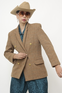 Blazer xadrez marrom classico na internet