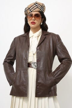 Imagem do Blazer couro marrom vintage