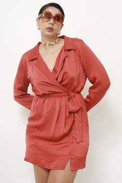 Vestido vermelho curto leve acetinado NOVO