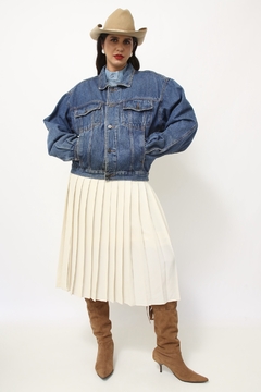 Jaqueta jeans classica mng bomber