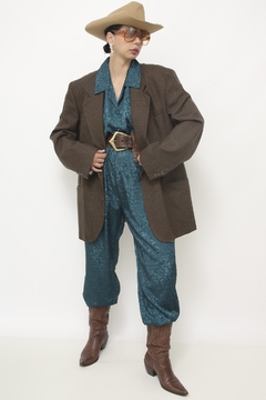 Blazer xadrez marrom renner vintage