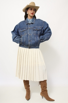 Jaqueta jeans classica mng bomber
