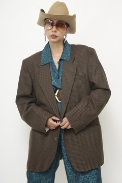 Imagem do Blazer xadrez marrom renner vintage