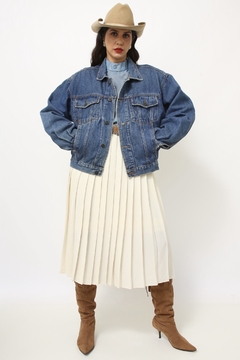 Jaqueta jeans classica mng bomber - loja online