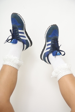 Tenis ADIDAS azul camurça 38