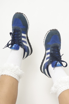 Tenis ADIDAS azul camurça 38 - comprar online
