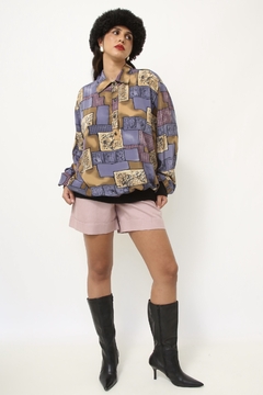 Imagem do Blusa roxa estampa pala