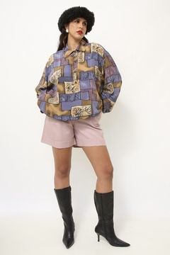 Blusa roxa estampa pala - comprar online