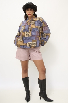 Blusa roxa estampa pala - loja online