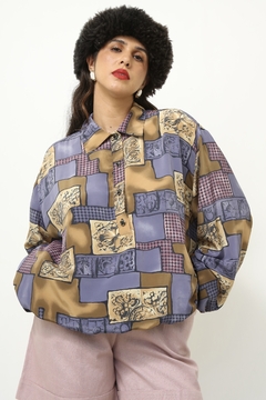 Blusa roxa estampa pala - comprar online